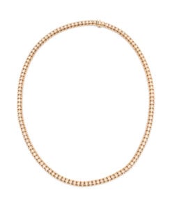 Rose Gold Diamond Tennis Necklace