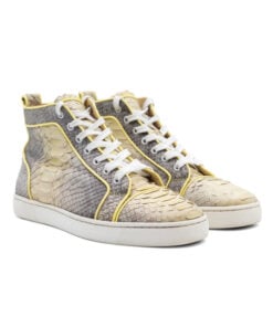 Christian Louboutin Louis Orlato Flat Python High Top Sneakers