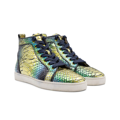 Christian Louboutin Louis Python Flat Aquarium Sneakers