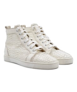 Christian Louboutin White Python Leather Rantus Orlato Sneakers