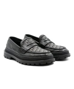 Dior Explorer Black Oblique Jacquard Loafers