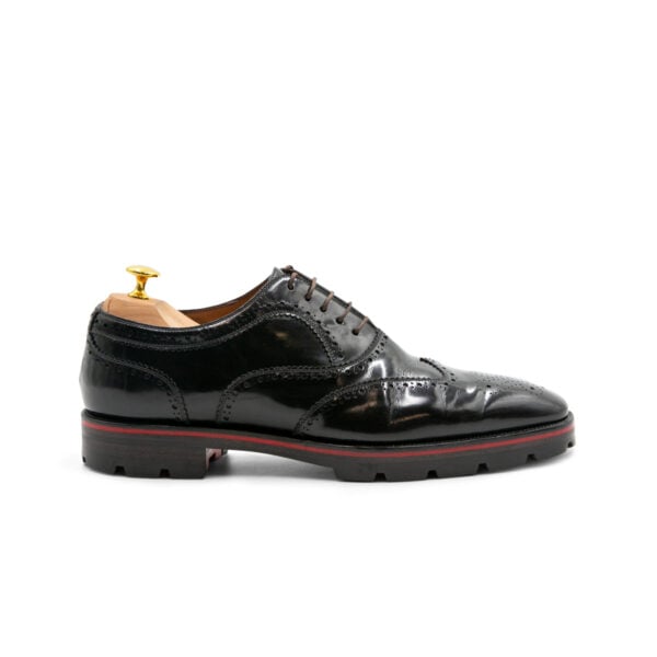 Christian Louboutin Charlie Me Flat Black Leather Shoes - Image 3