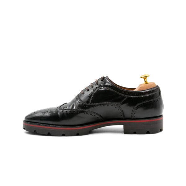 Christian Louboutin Charlie Me Flat Black Leather Shoes - Image 4