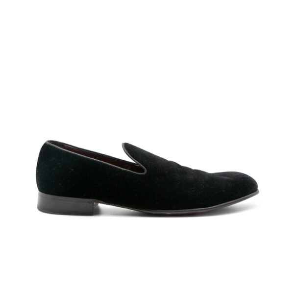 Dolce & Gabbana Black Velvet Slippers - Image 3