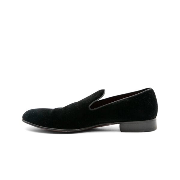 Dolce & Gabbana Black Velvet Slippers - Image 4