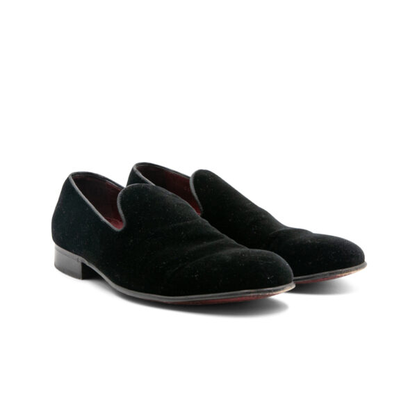 Dolce & Gabbana Black Velvet Slippers