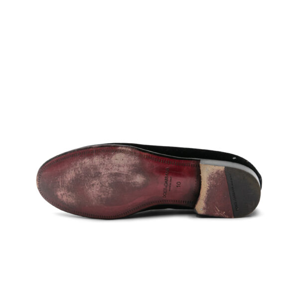 Dolce & Gabbana Black Velvet Slippers - Image 6