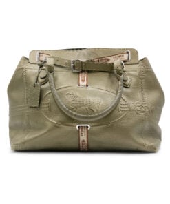 Fendi Calfskin Romano Selleria Villa Borghese Large Tote