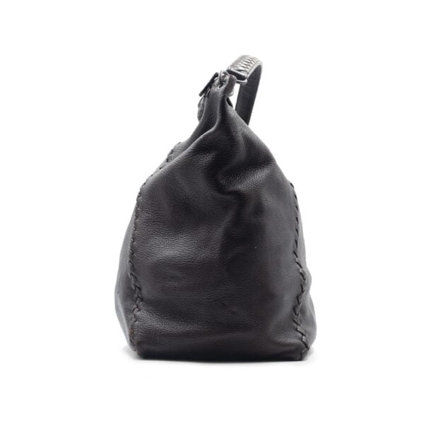 Bottega Veneta Black Cervo Leather Loop Hobo Bag - Image 3