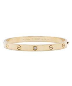 Cartier Yellow Gold Love Bracelet 1 Diamond