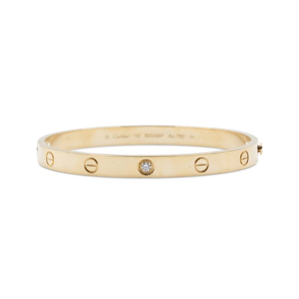Cartier Yellow Gold Love Bracelet 1 Diamond