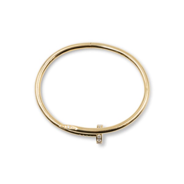 Cartier Yellow Gold Juste un Clou Classic Bracelet with Diamonds Size 17 - Image 3