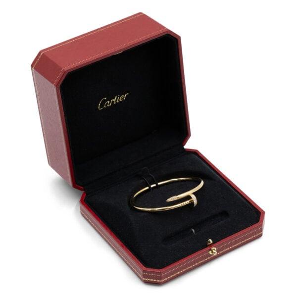 Cartier Yellow Gold Juste un Clou Classic Bracelet with Diamonds Size 17 - Image 4