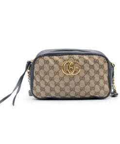 Gucci GG Matelasse Canvas & Leather GG Marmont Shoulder Bag