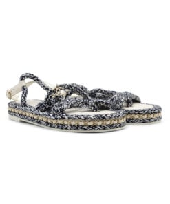 Chanel Lambskin Cord Chain CC Sandals