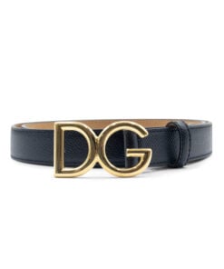 Dolce & Gabbana DG Black Leather Belt