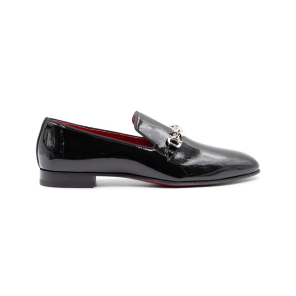 Christian Louboutin Black Patent Equiswing Flat Loafers - Image 3