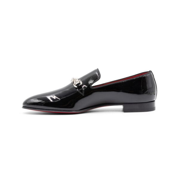 Christian Louboutin Black Patent Equiswing Flat Loafers - Image 4