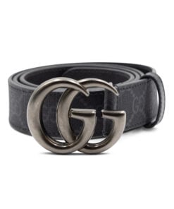 Gucci GG Marmont Black Leather Belt