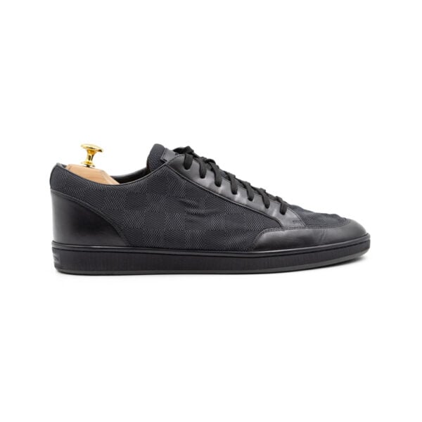 Louis Vuitton Black Damier Graphite Fabric Offshore Sneakers - Image 3