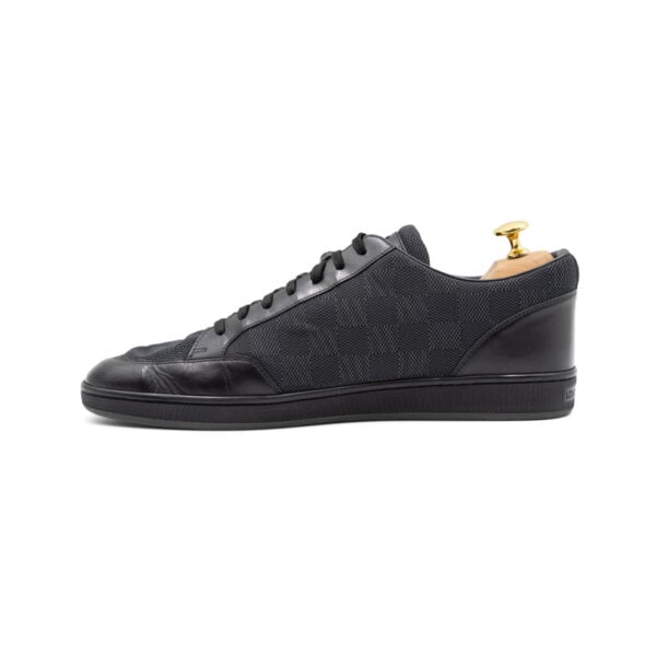Louis Vuitton Black Damier Graphite Fabric Offshore Sneakers - Image 4