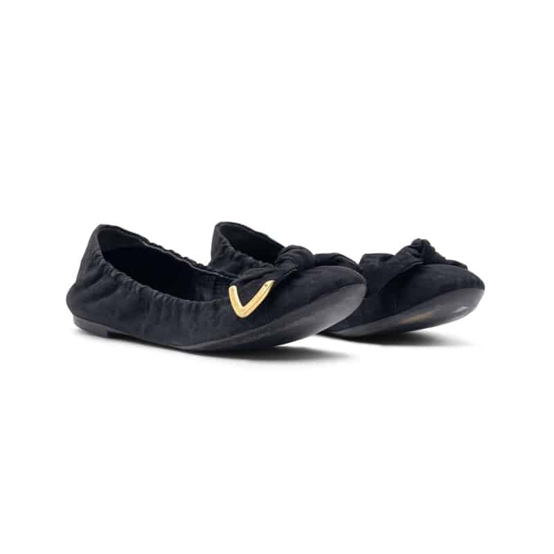 Louis Vuitton Black Leopard Amulet Ballet Flats