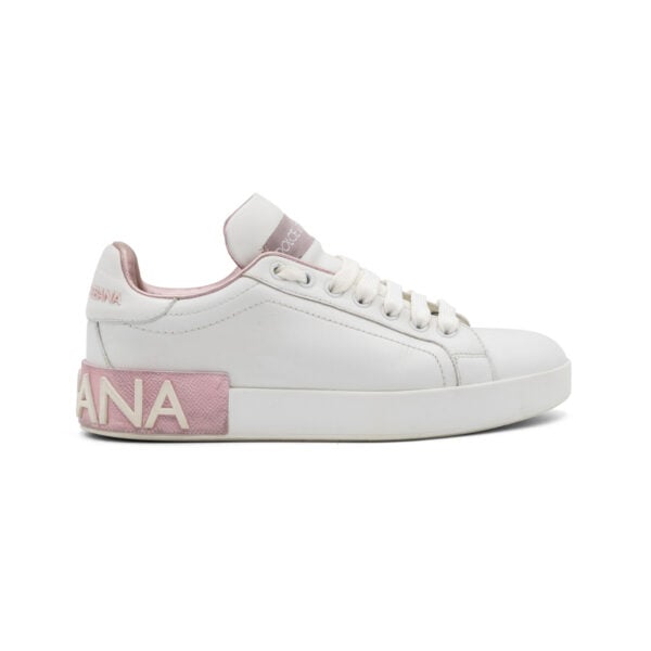 Dolce & Gabbana Pink Portofino Sneakers - Image 2