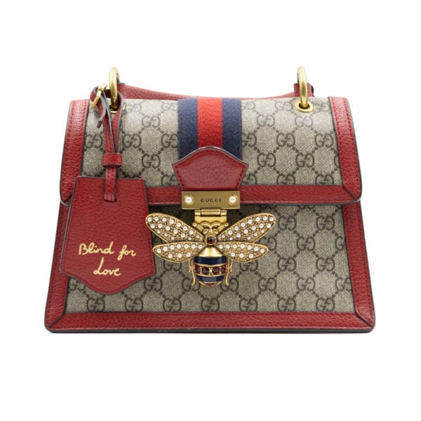 Gucci GG Supreme Canvas & Leather Queen Margaret Top Handle Bag