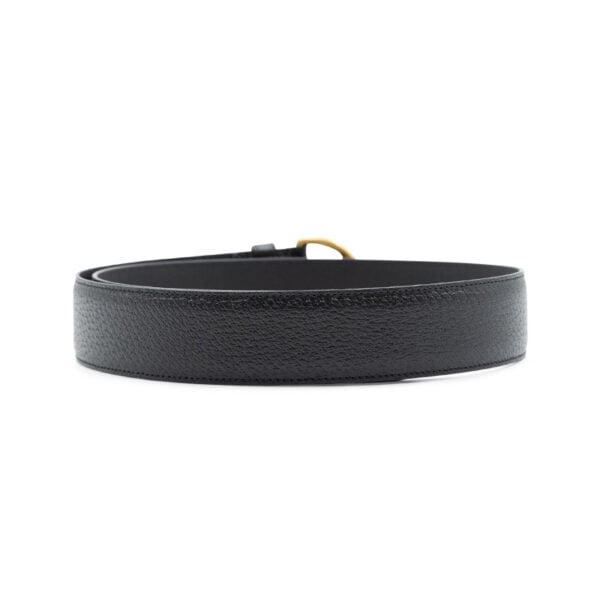 Gucci Brushed D-Ring Leather Belt - Image 2