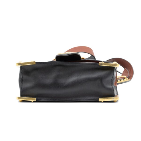 Prada Brown/Black Leather Animalier Cahier Flap Top Handle Bag - Image 4
