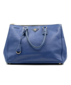 Prada Bluette Saffiano Lux Leather Large Tote Bag