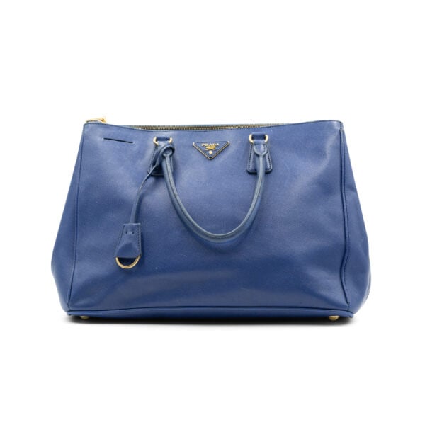 Prada Bluette Saffiano Lux Leather Large Tote Bag