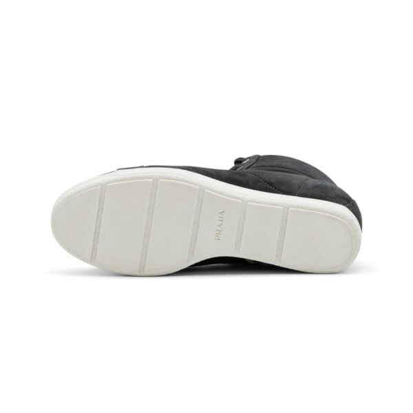 Prada Black Suede Wedge Sneakers - Image 6