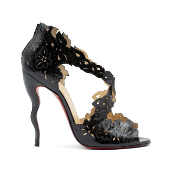 Christian Louboutin Black Patent Leather Decoupadiva 120 Pumps - Image 2