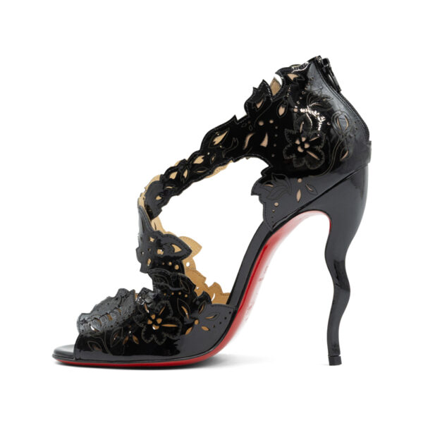 Christian Louboutin Black Patent Leather Decoupadiva 120 Pumps - Image 3
