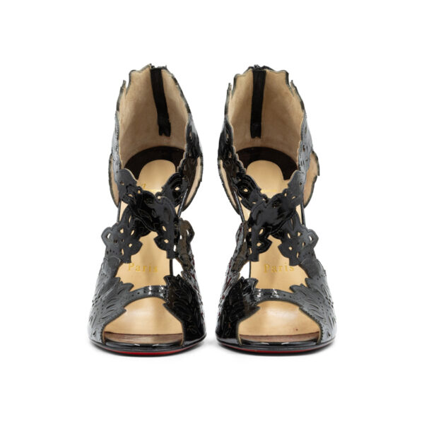 Christian Louboutin Black Patent Leather Decoupadiva 120 Pumps - Image 4