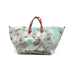 Christian Louboutin Neoprene Cabaraparis Spikes Loubi Multicolor Tote