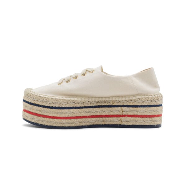 Gucci Cream Canvas Lilibeth Platform Espadrilles - Image 3