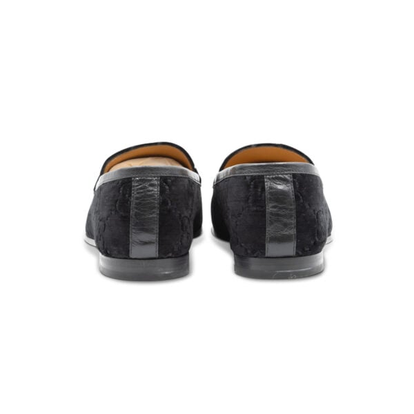 Gucci Black GG Velvet Jordaan Loafers - Image 5