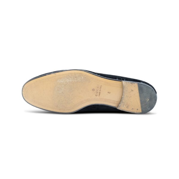 Gucci Black GG Velvet Jordaan Loafers - Image 6