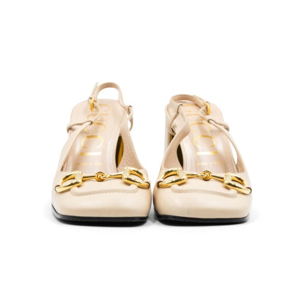 Gucci Nude Horsebit Slingbacks - Image 4