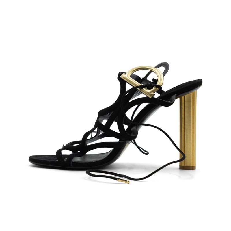 Salvatore Ferragamo Black Suede Vinci 150 Heels - Image 3