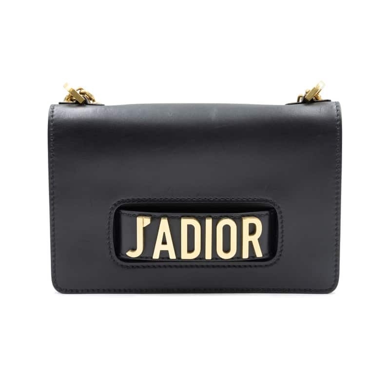 Dior J'Adior Black Calfskin Chain Flap Bag