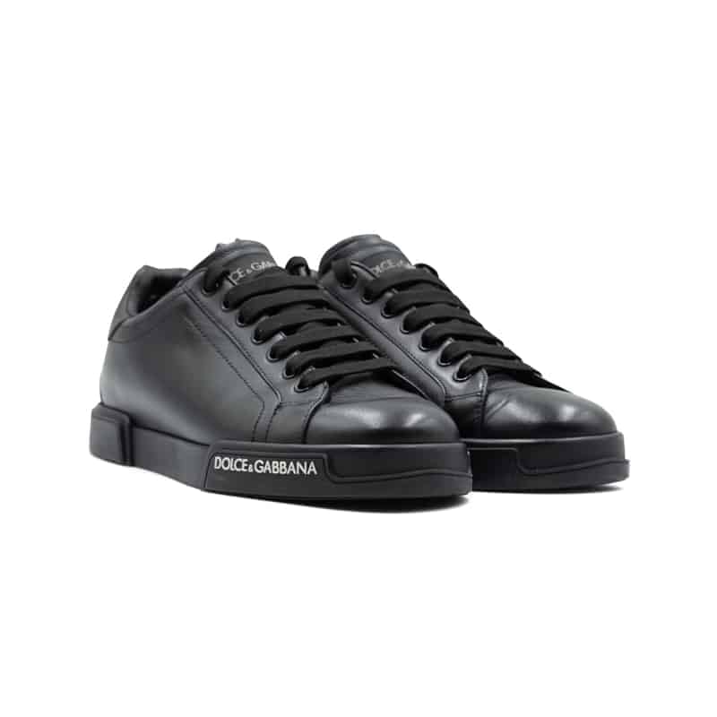Dolce Gabbana Black Portofino Sneakers Luxury Channel