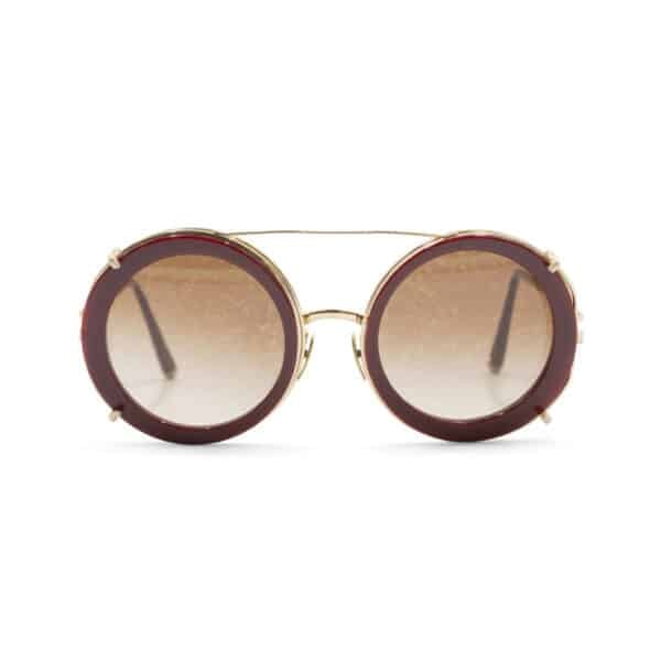 Dolce & Gabbana Brown Leopard Print Gradient Round DG2198 Sunglasses - Image 2