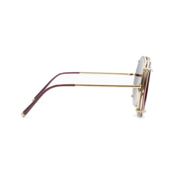 Dolce & Gabbana Brown Leopard Print Gradient Round DG2198 Sunglasses - Image 3