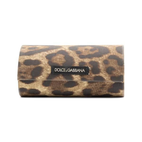 Dolce & Gabbana Brown Leopard Print Gradient Round DG2198 Sunglasses - Image 4