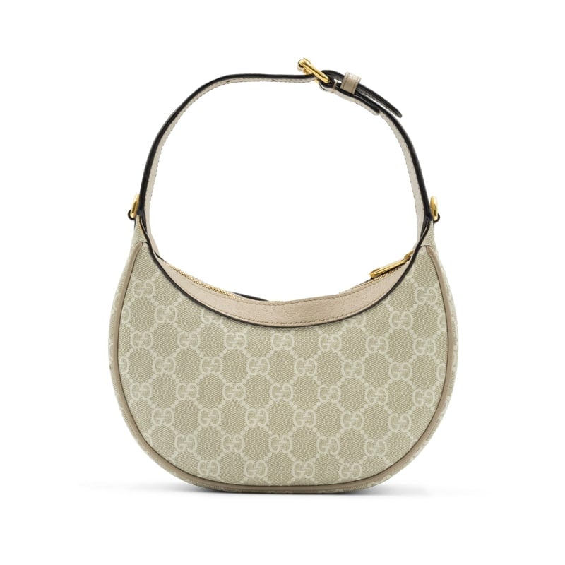 Gucci Beige GG Canvas Mini Half Moon Shoulder Bag - Image 2