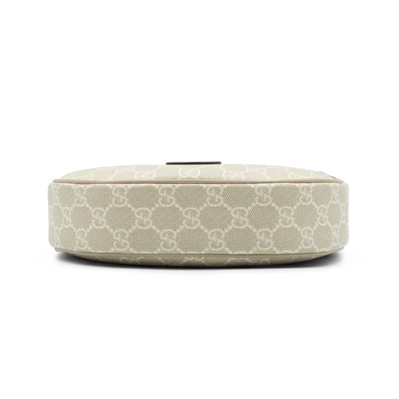 Gucci Beige GG Canvas Mini Half Moon Shoulder Bag - Image 5