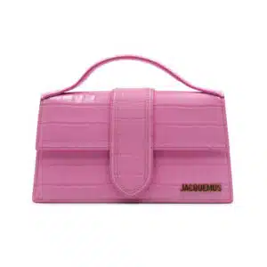Jacquemus Le Bambino Pink Crocodile Crossbody Bag